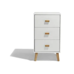 Chiffonnier blanc Bergen 3 tiroirs