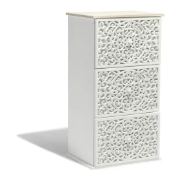 Chiffonnier blanc Java 3 tiroirs
