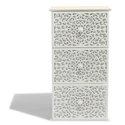Chiffonnier blanc Java 3 tiroirs