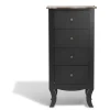 Chiffonnier noir et naturel Birmingham 4 tiroirs