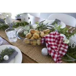 Cocotte ovale en verre transparent 4 L