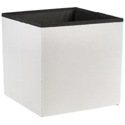 Coffre pouf Clara Blanc - L38 x P38 x H37,5 cm