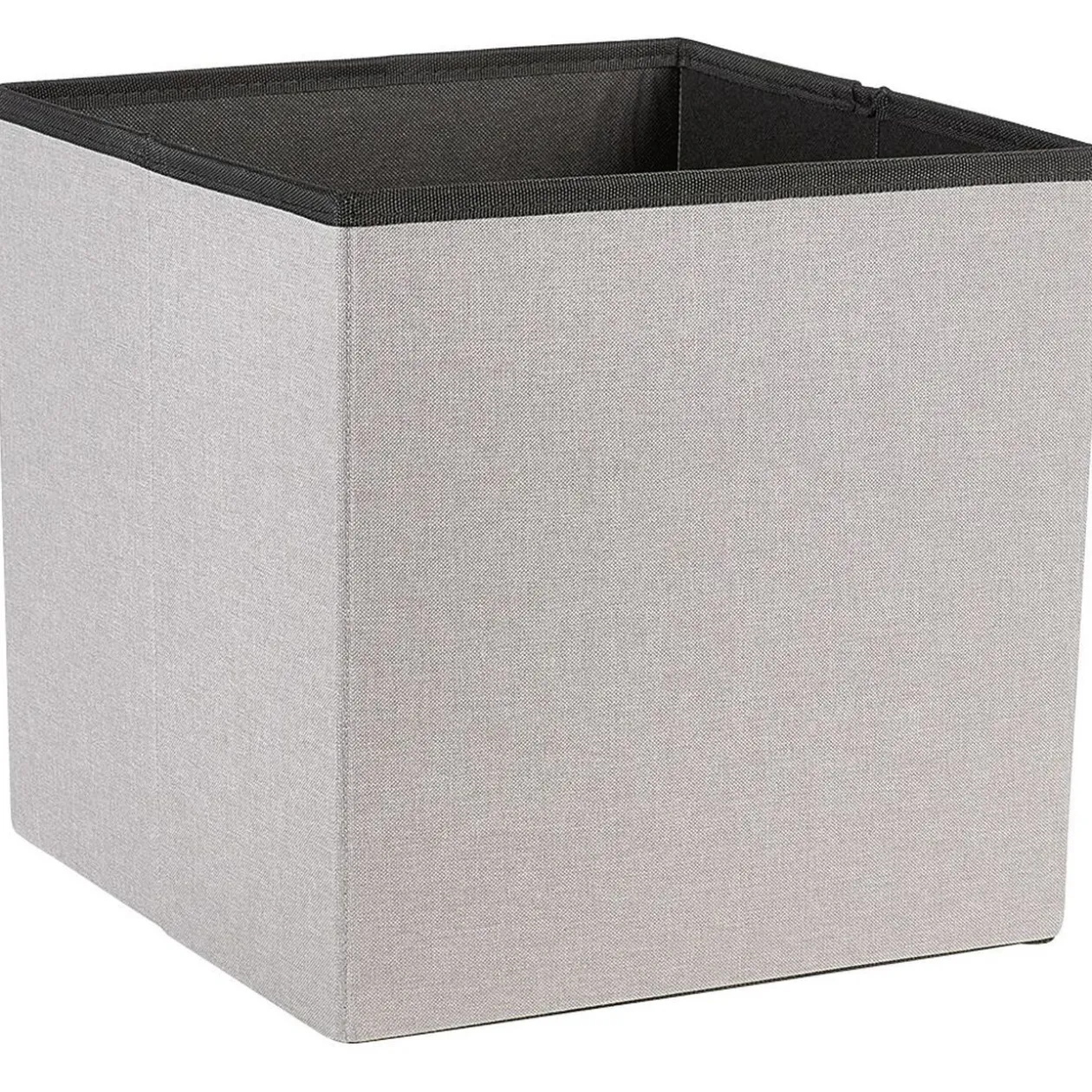 Coffre pouf Clara Gris - L38 x P38 x H37,5 cm