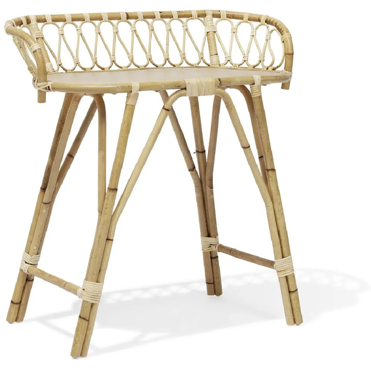 Coiffeuse Léonie rotin naturel - L85xP45xH85 cm