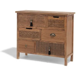 Commode Delhi miel 6 tiroirs