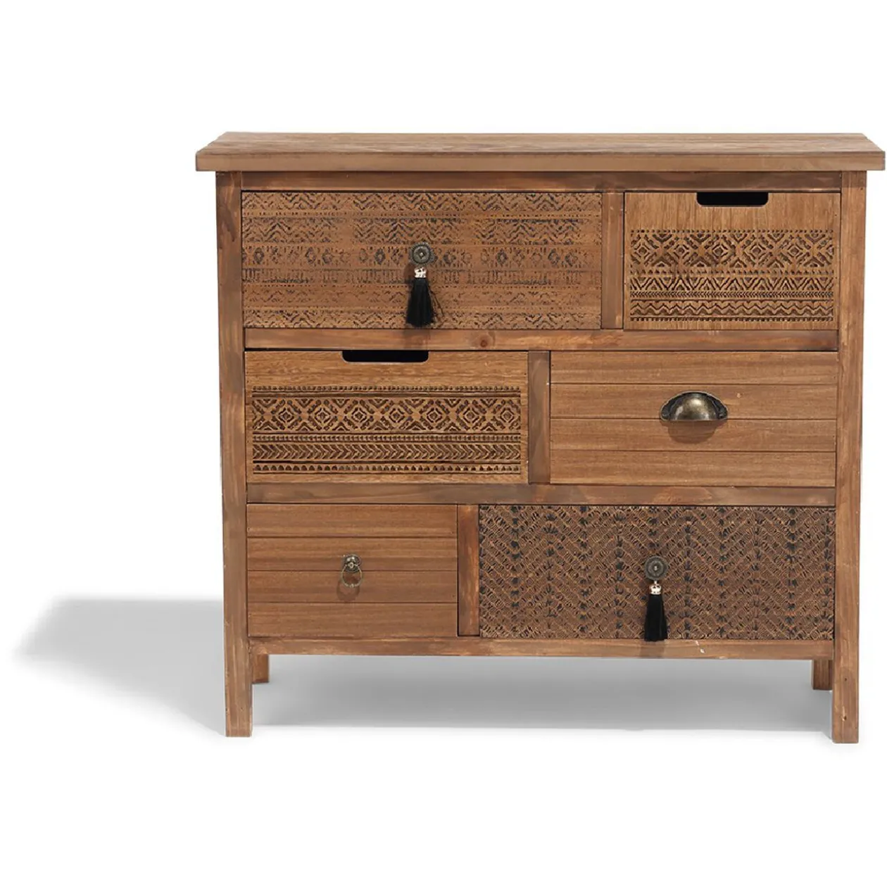 Commode Delhi miel 6 tiroirs