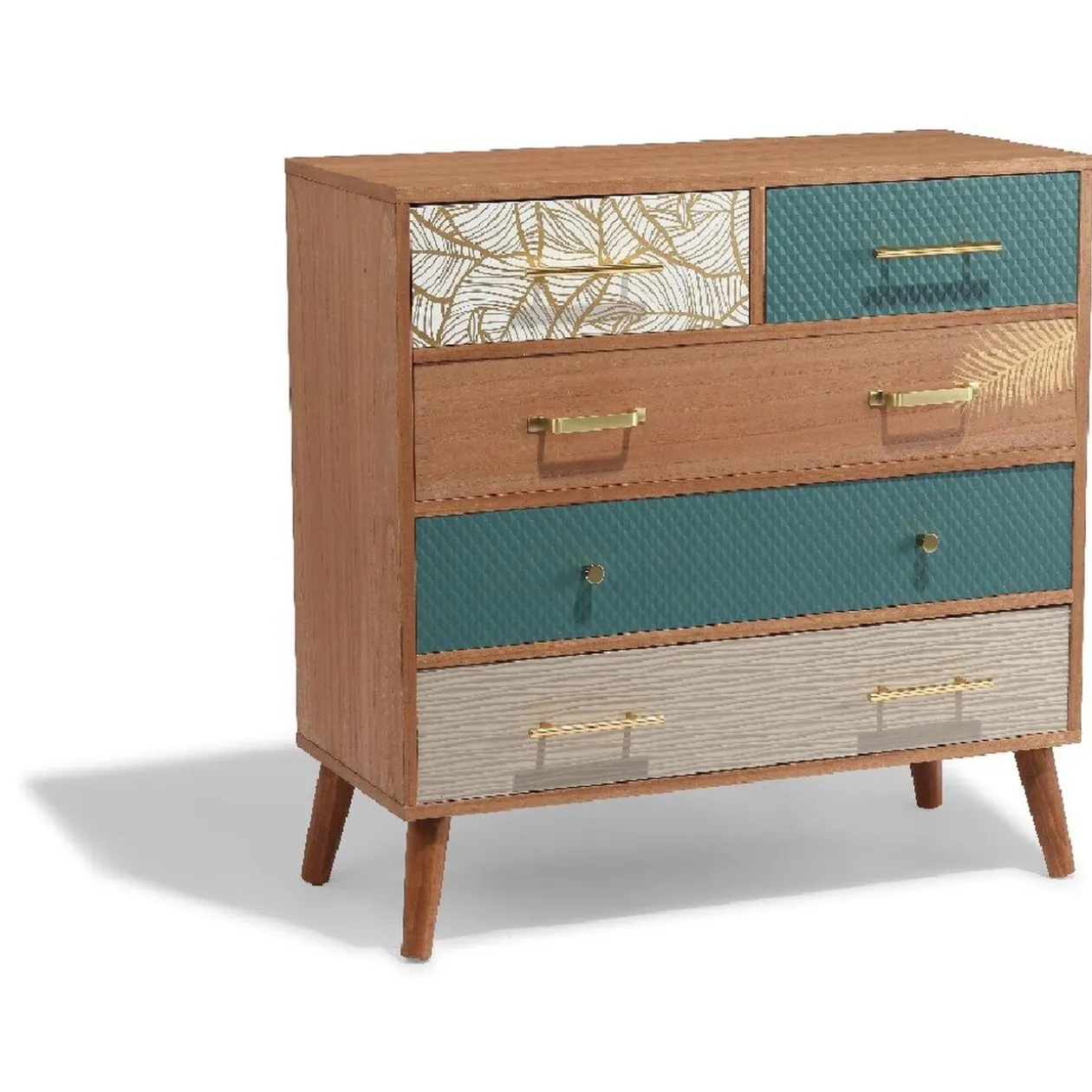 Commode Jade multicolore 5 tiroirs