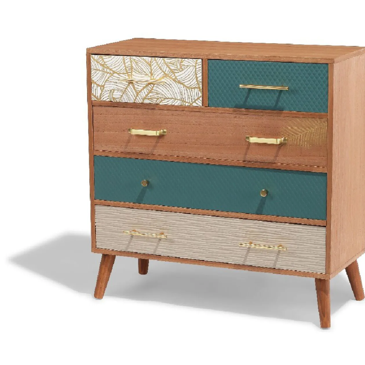 Commode Jade multicolore 5 tiroirs