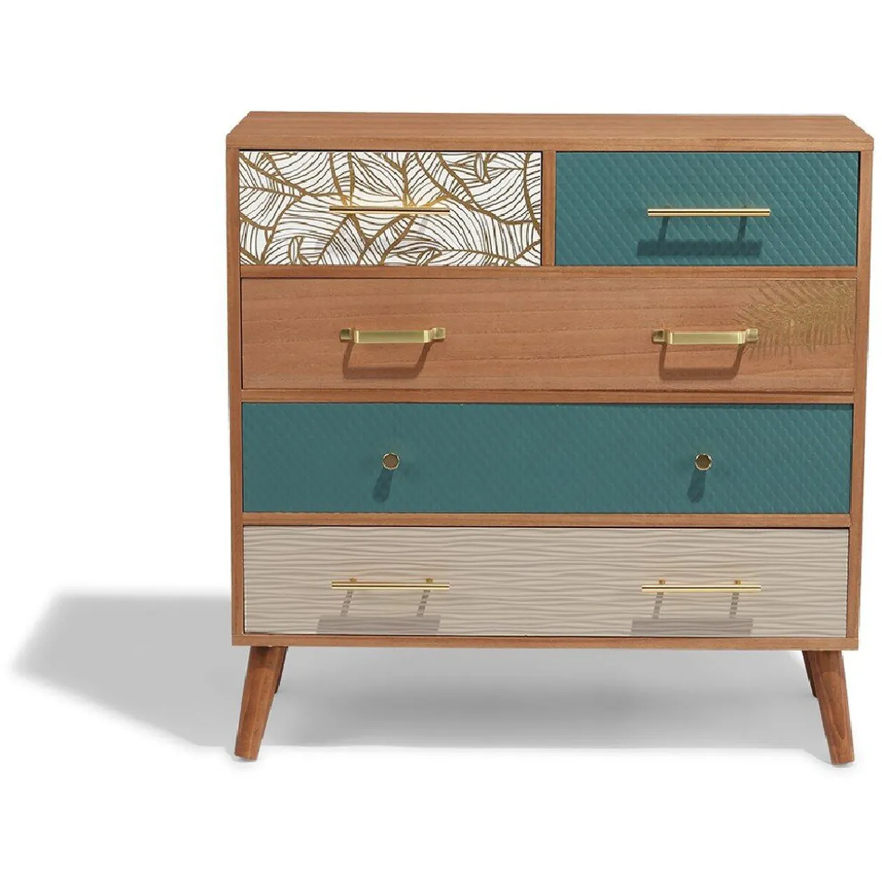 Commode Jade multicolore 5 tiroirs