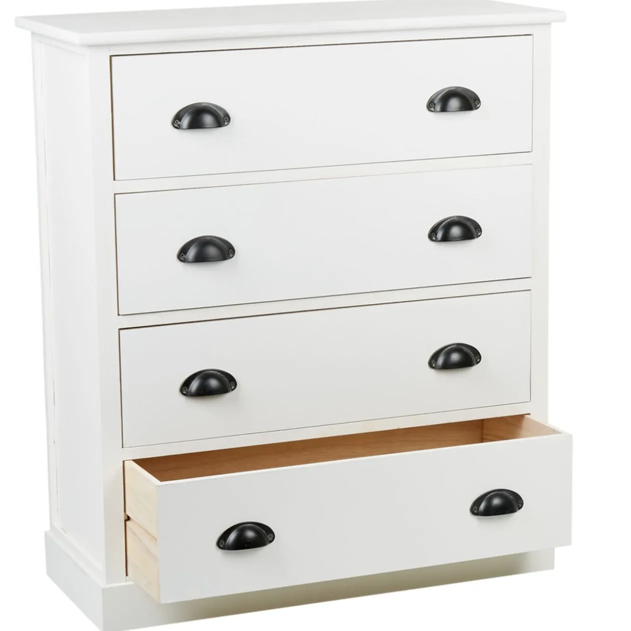 Commode Louis blanche 4 tiroirs