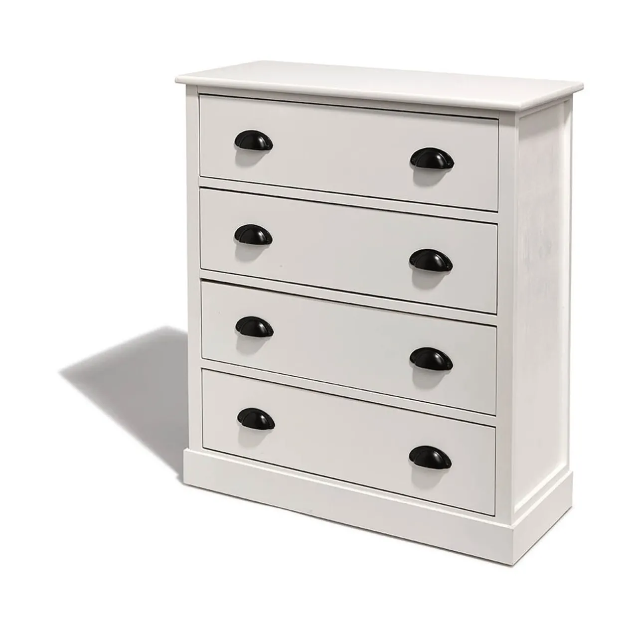 Commode Louis blanche 4 tiroirs