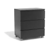 Commode Utah noire 3 tiroirs