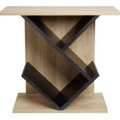 Console de rangement en bois naturel et noir