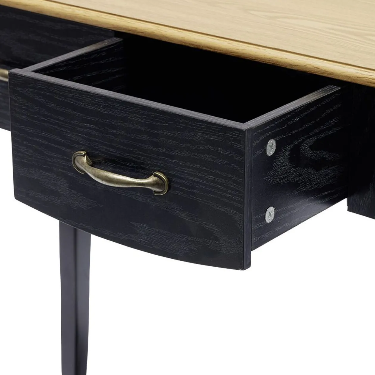 Console Romane noir - L80xP40xH75 cm