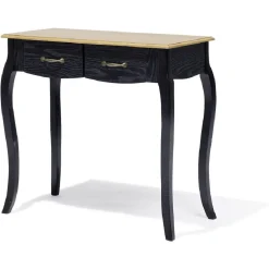 Console Romane noir - L80xP40xH75 cm
