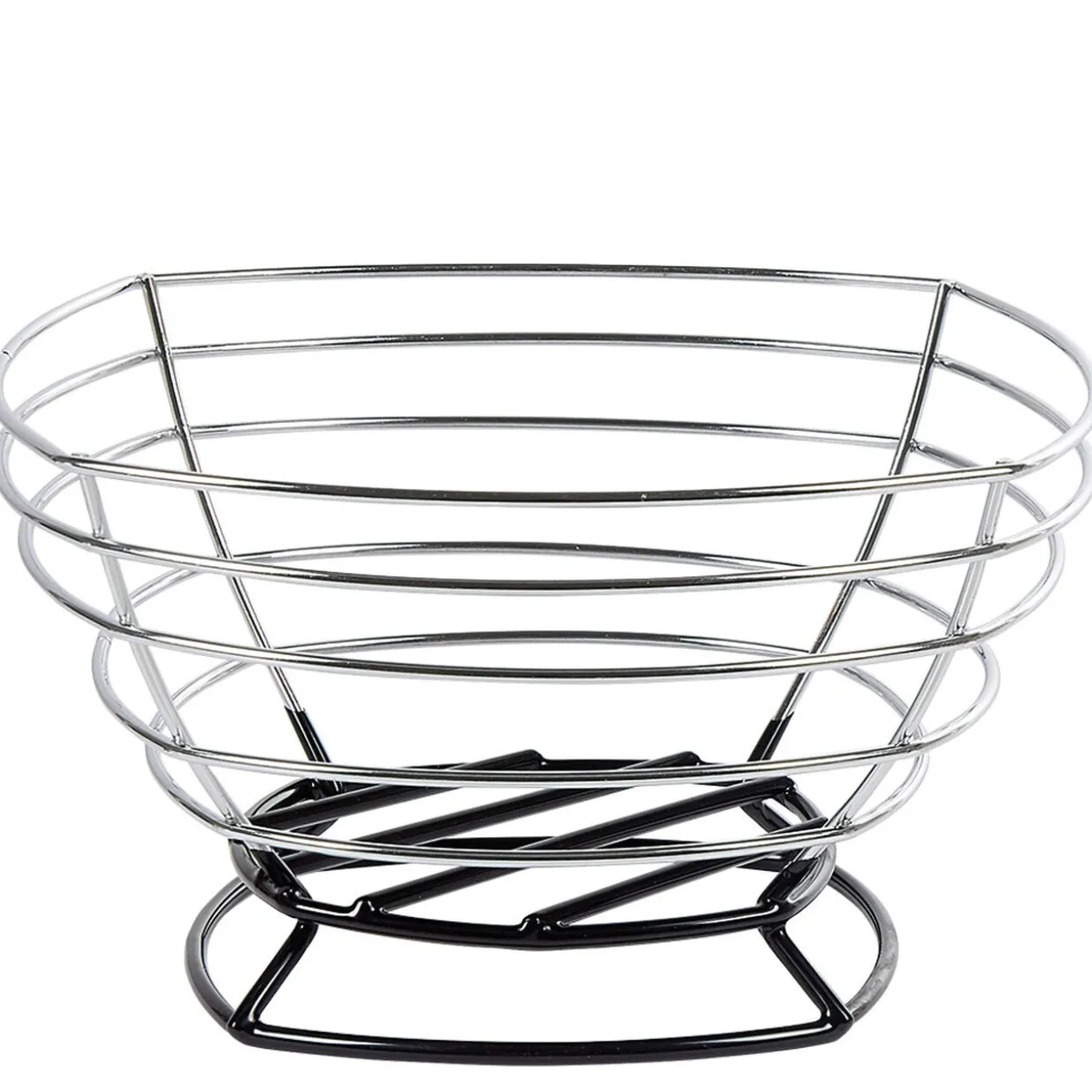 Corbeille à fruits métal filaire gris noir