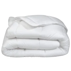 Couette 1 place blanche chaude anti acariens 450 g/m² 140x200 cm