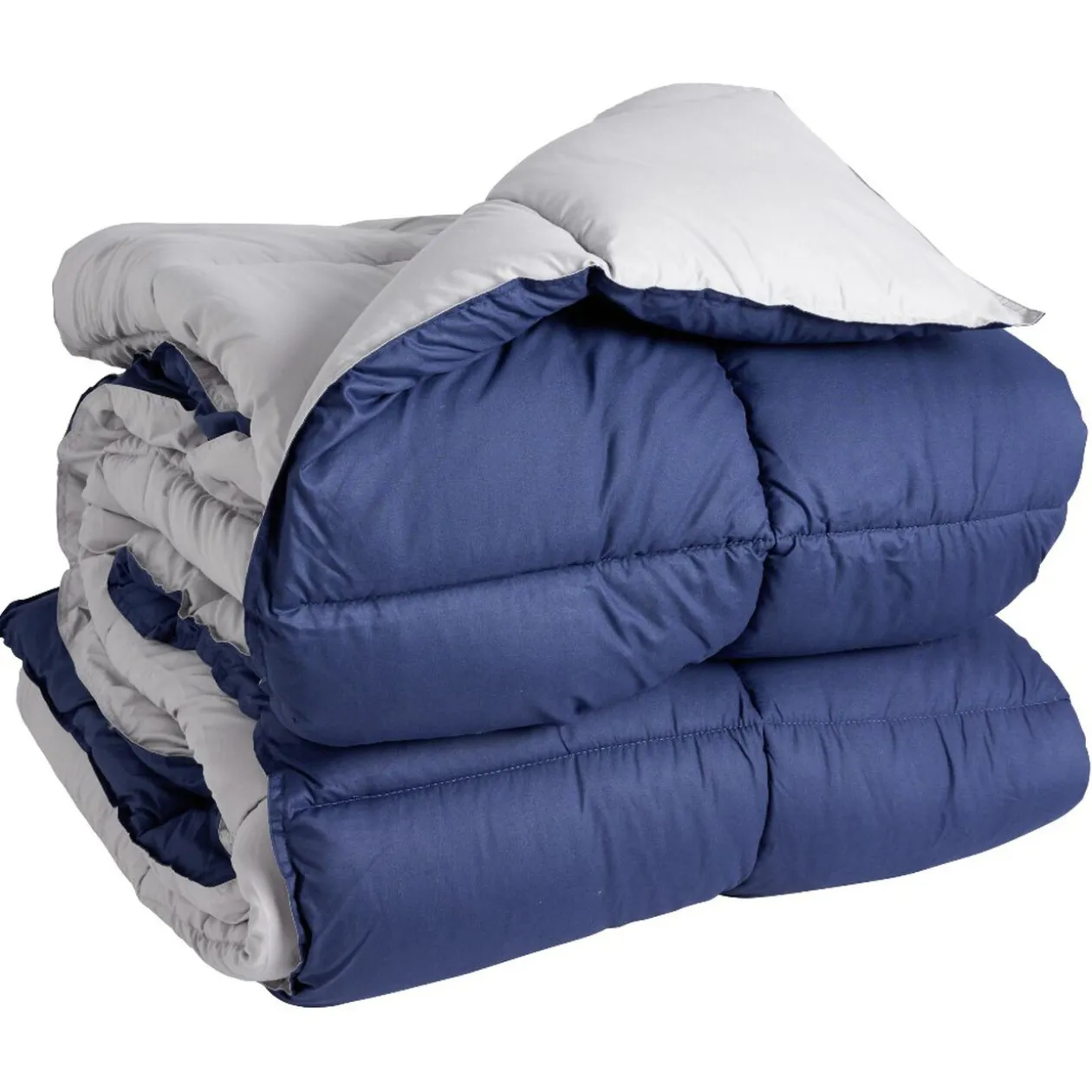 Couette chaude bicolore réversible 2 personnes