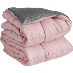 Couette chaude bicolore réversible 2 personnes