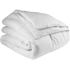 Couette chaude blanche 2 personnes plumes de canard