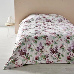 Couette imprimé roses 240x220cm polyester