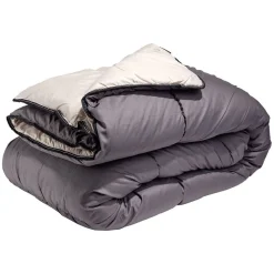 Couette tempérée nomade 2en1 sac de couchage bicolore 220x180cm