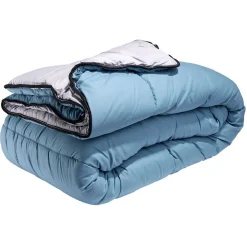 Couette tempérée nomade 2en1 sac de couchage bicolore 220x180cm