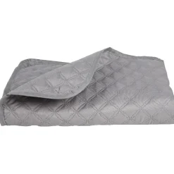 Courte pointe couvre lit gris