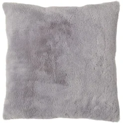 Coussin 1 face fourrure synthétique 1 face polyester uni 40x40 cm