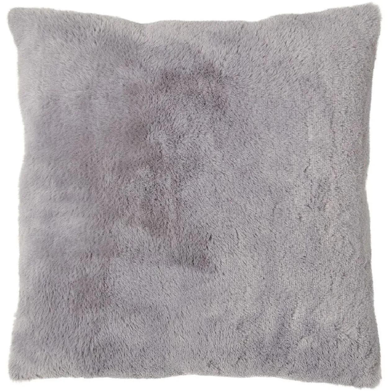 Coussin 1 face fourrure synthétique 1 face polyester uni 40x40 cm