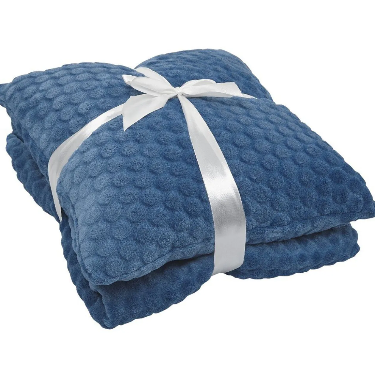 Coussin + plaid motif embossé