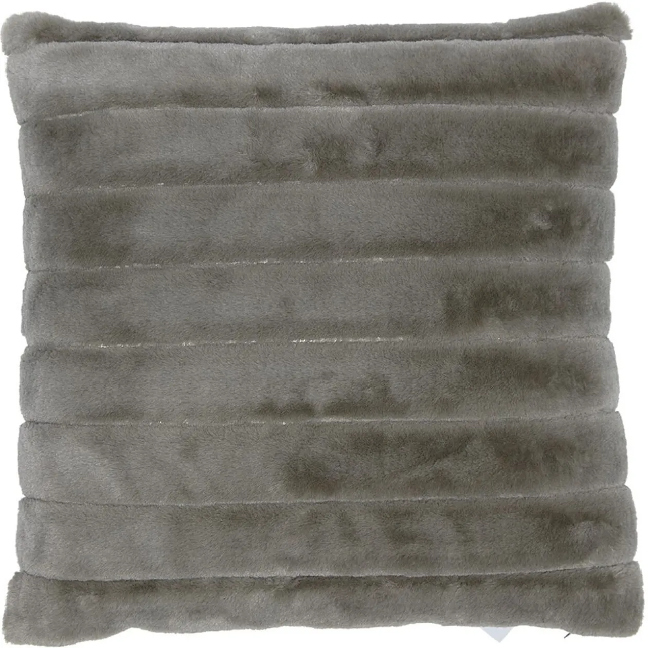 Coussin beige effet fourrure