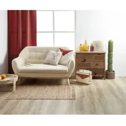 Coussin beige motif ethnique