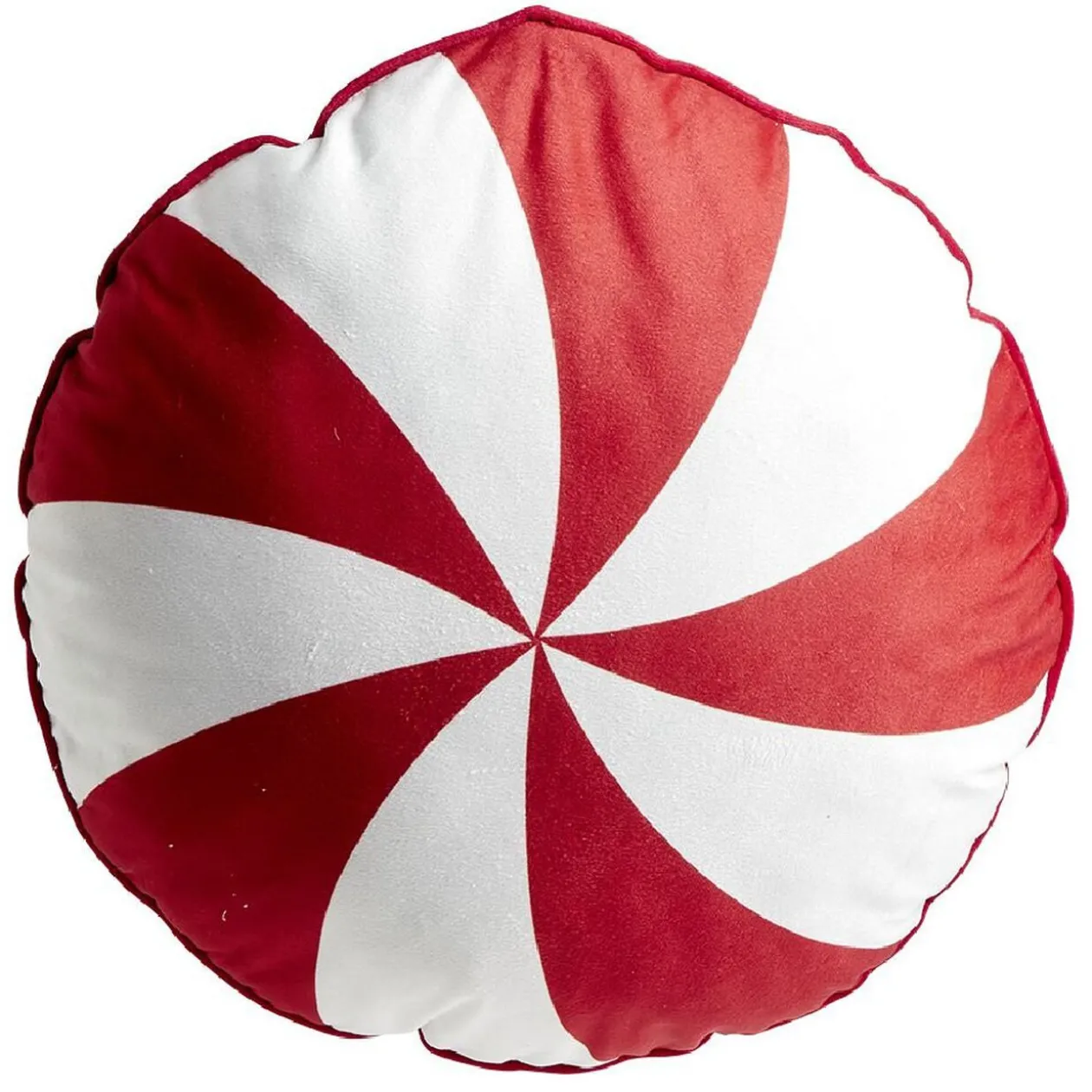 Coussin bonbon rouge et blanc Ø40cm