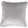 Coussin carré à pompons 40x40 cm