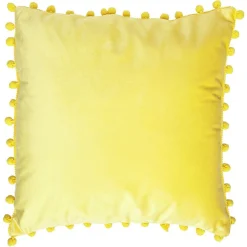 Coussin carré à pompons 40x40 cm