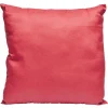 Coussin carré en polyester rouge