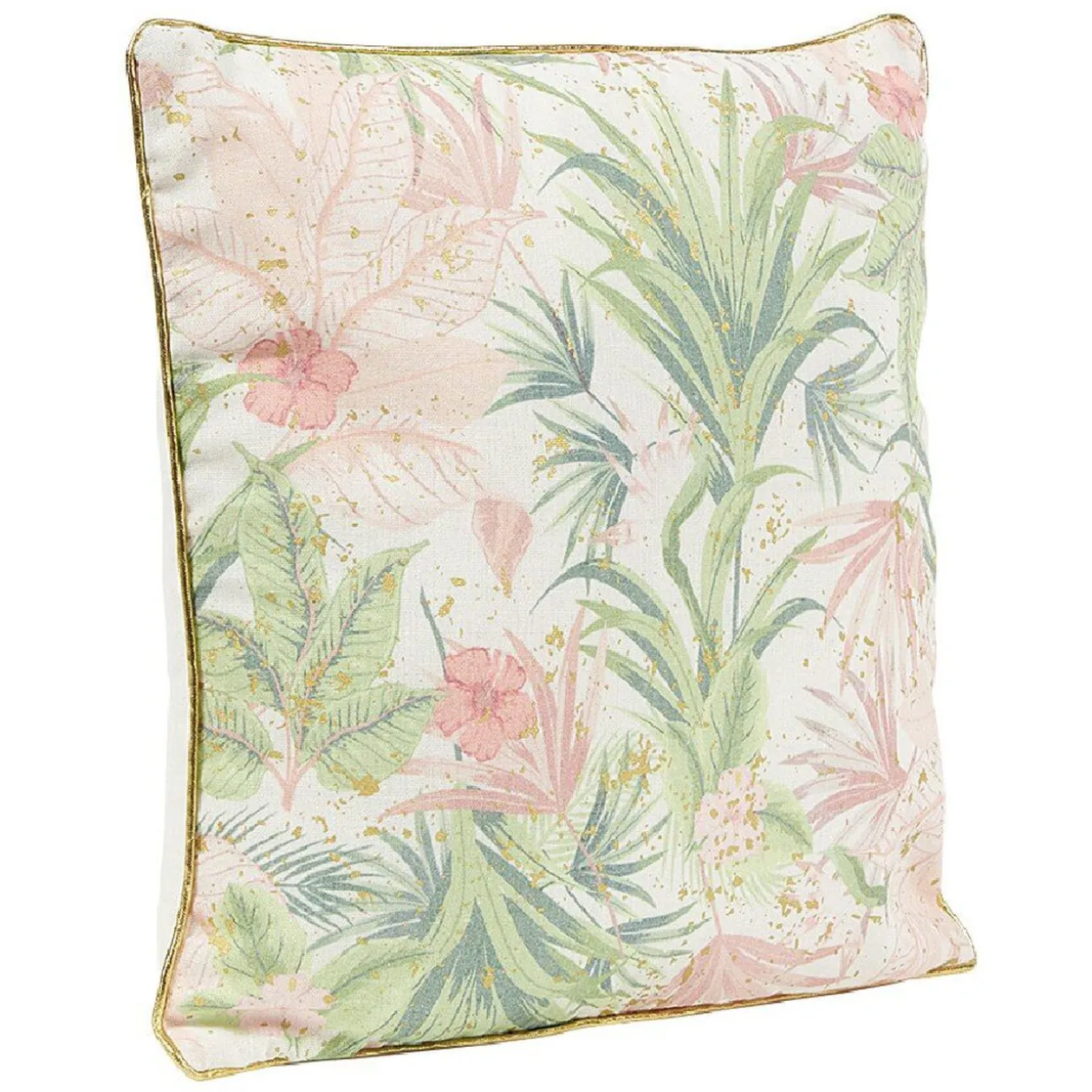 Coussin carré imprimé tropical 40x40 cm