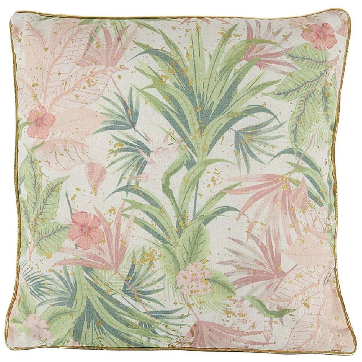 Coussin carré imprimé tropical 40x40 cm