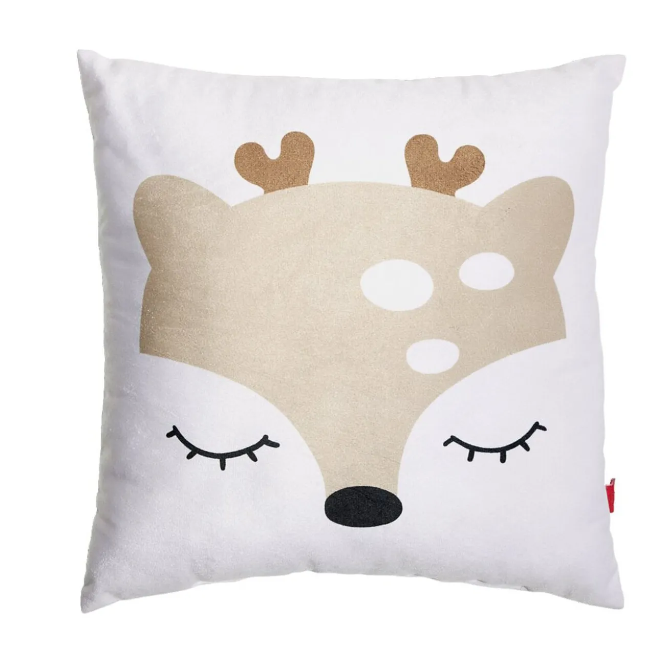 Coussin carré motif renard ou biche 30x30cm