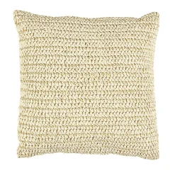 Coussin carré papier blanc écru