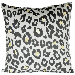 Coussin carré polyester imprimé léopard 40x40 cm