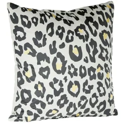 Coussin carré polyester imprimé léopard 40x40 cm