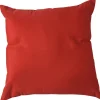 Coussin carré rouge uni