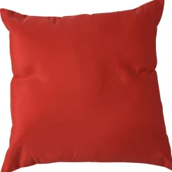 Coussin carré rouge uni