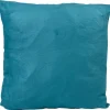 Coussin carré suedine bleu canard