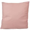 Coussin carré suedine vieux rose