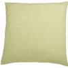 Coussin carré vert anis uni