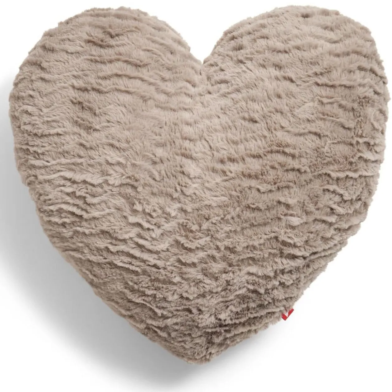 Coussin coeur marron 40x40cm