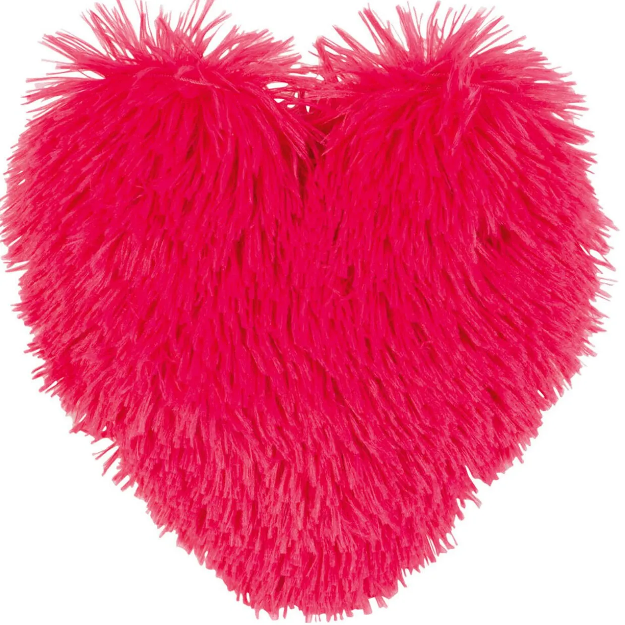 Coussin coeur shaggy